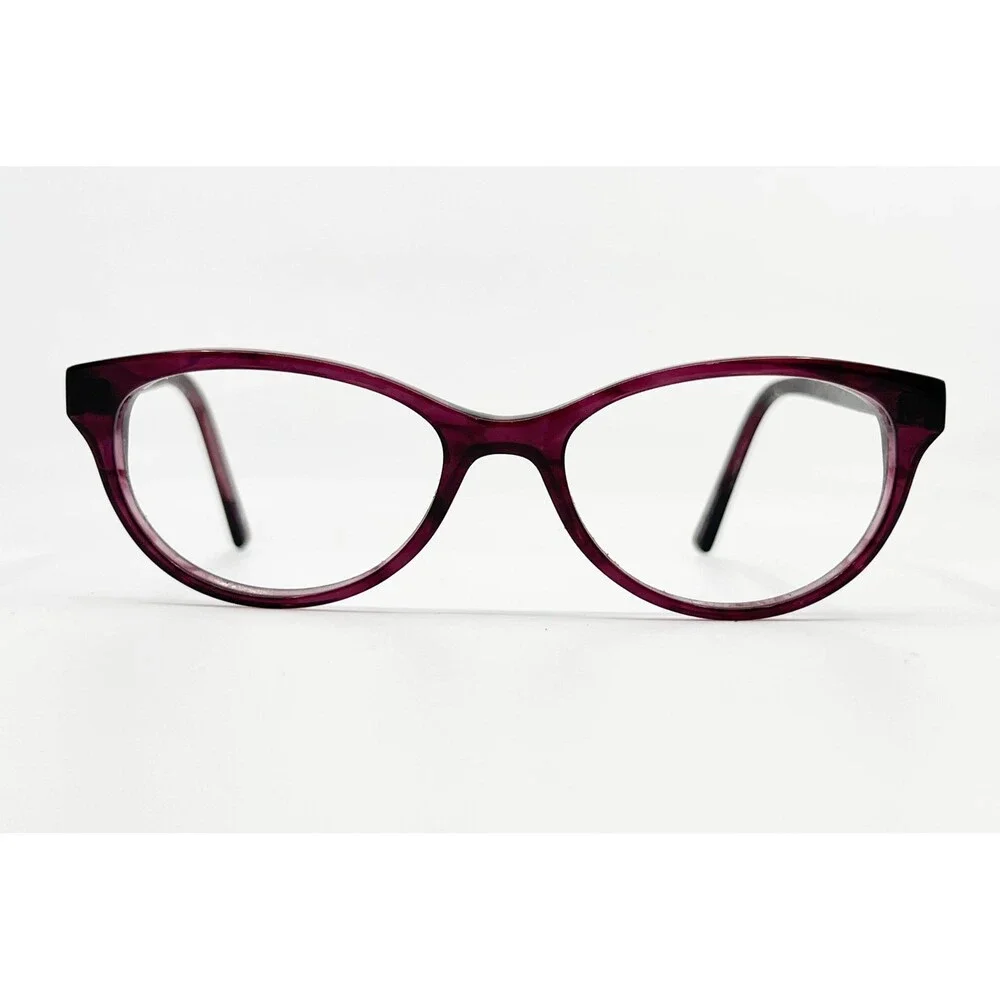 Heart 1201 Eyeglasses Women Purple Demi Cat Eye Frames 50-16-140